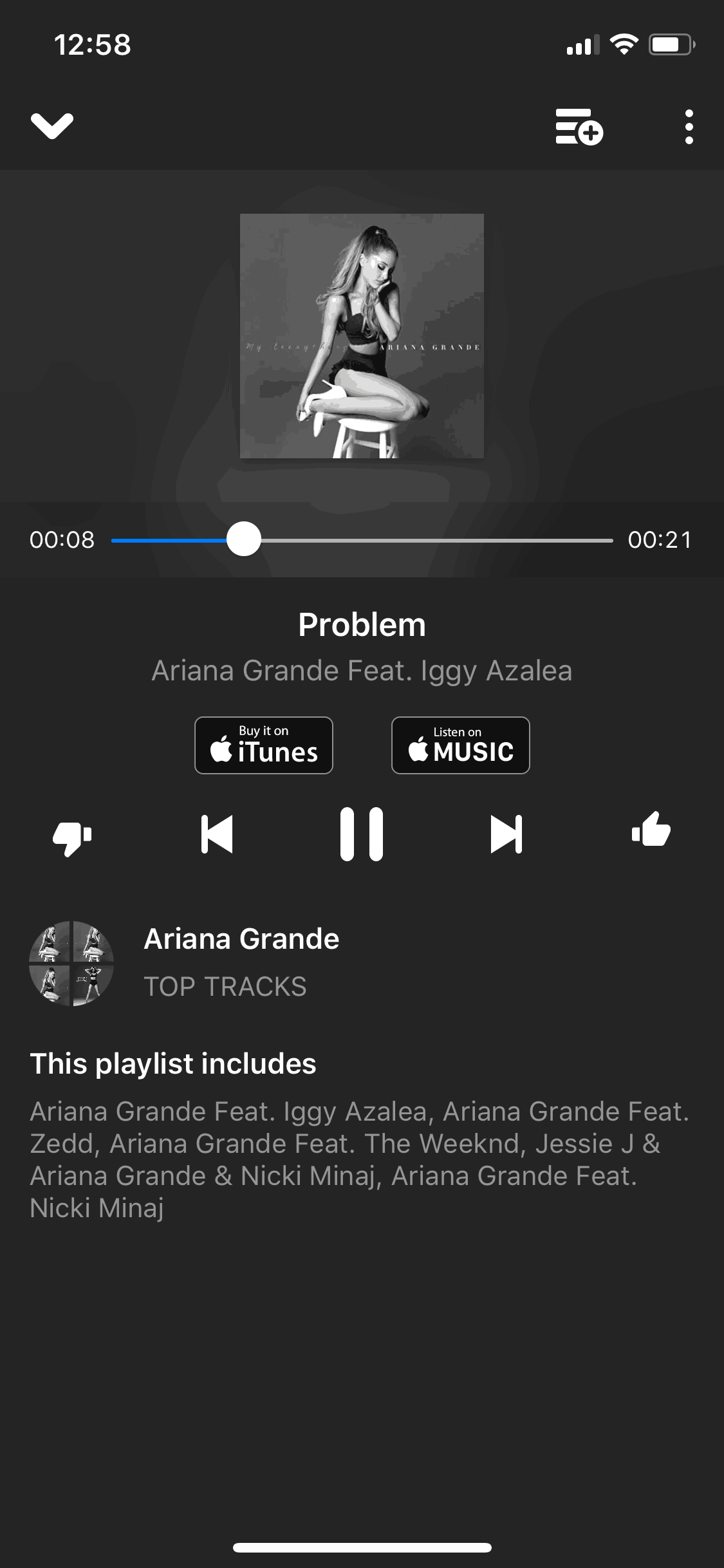 Shazam iOS Music & Audio interface screenshot 3