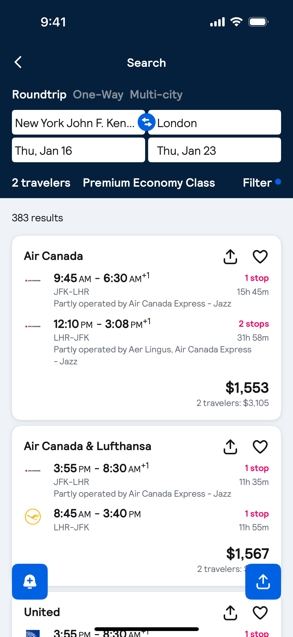 Skyscanner iOS Travel & Transportation interface screenshot 2