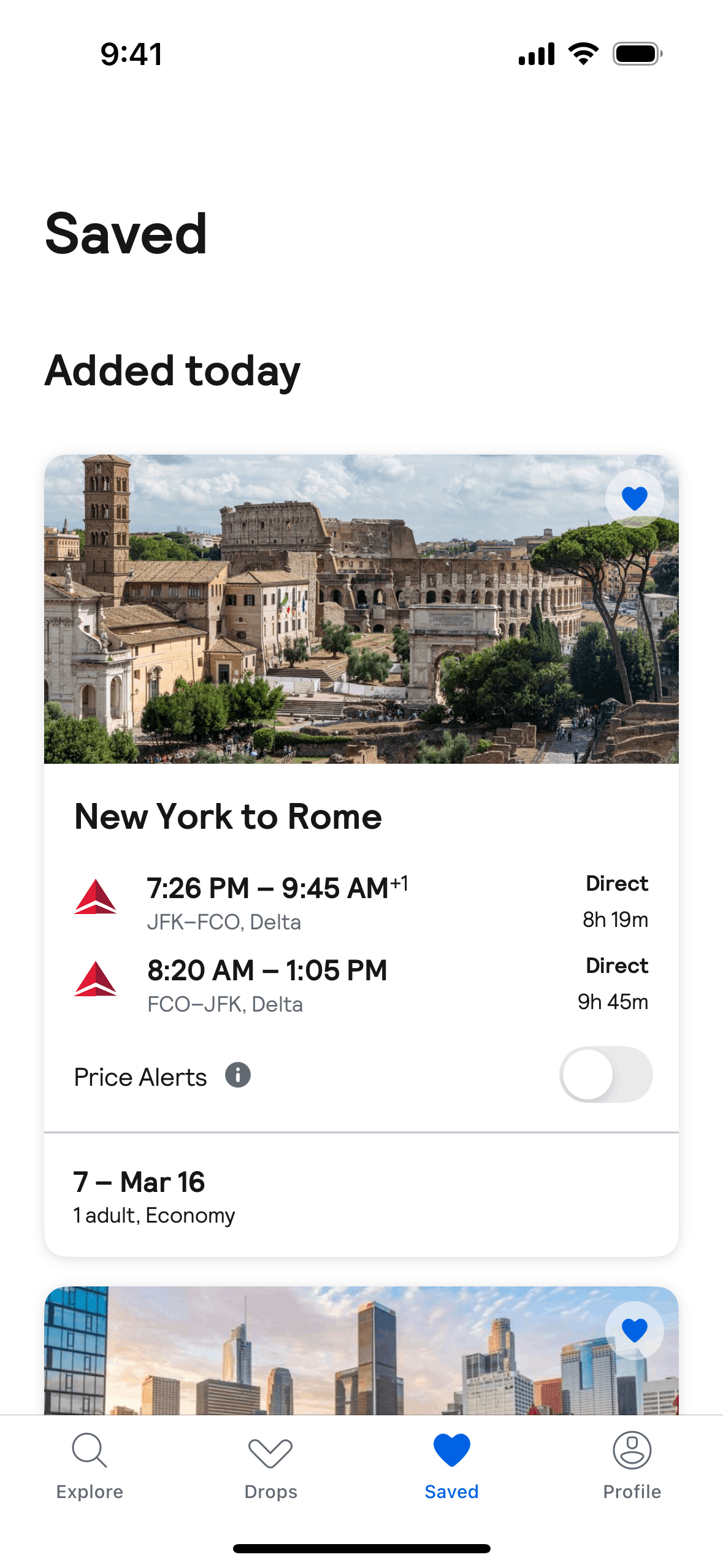 Skyscanner iOS Travel & Transportation interface screenshot 1