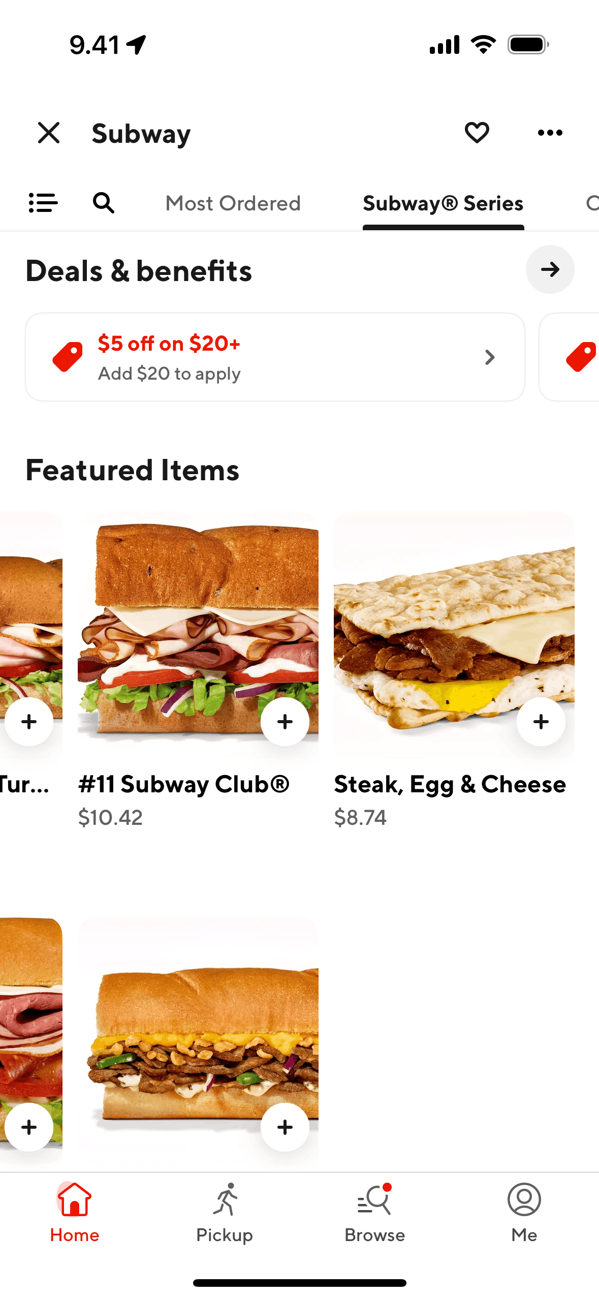 DoorDash iOS Food & Drink interface screenshot 2