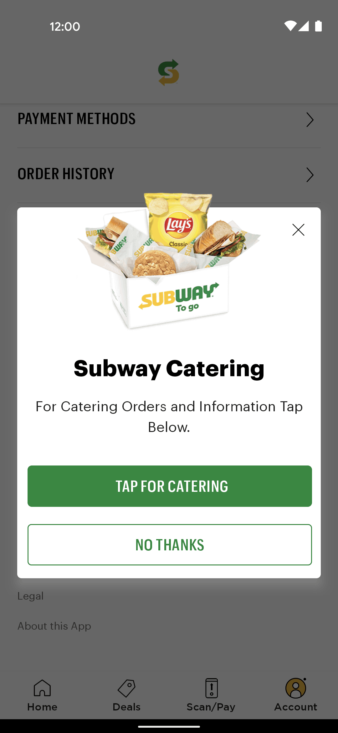 Subway Android Food & Drink interface screenshot 18