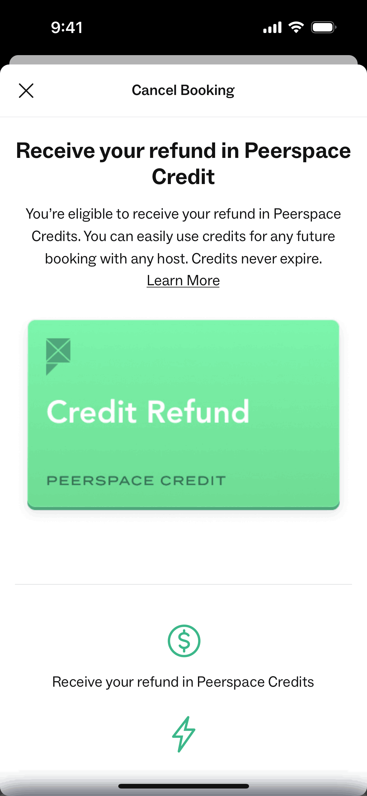 Peerspace iOS Lifestyle interface screenshot 7