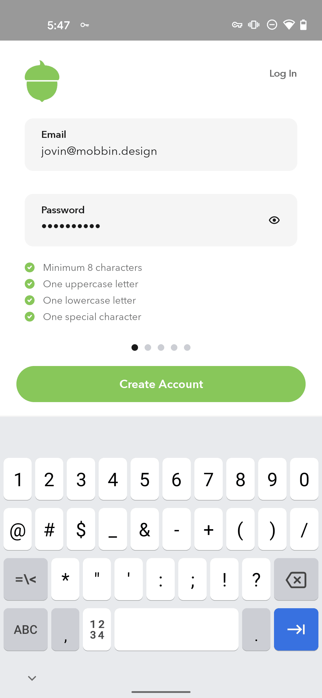 Acorns Android Finance interface screenshot 7