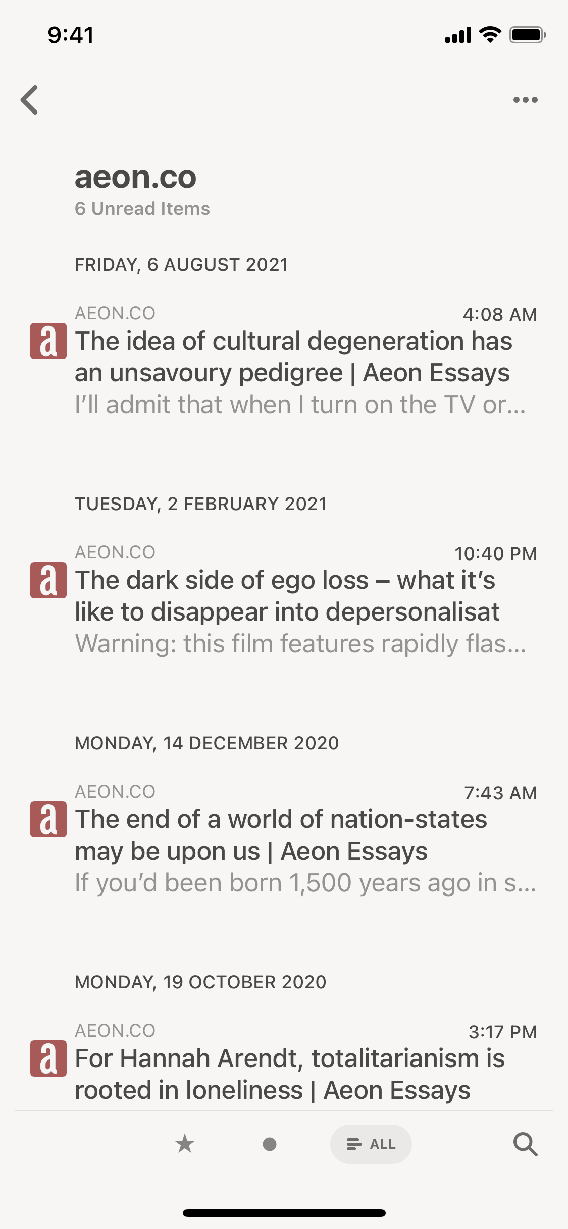 Reeder 5 iOS News interface screenshot 22