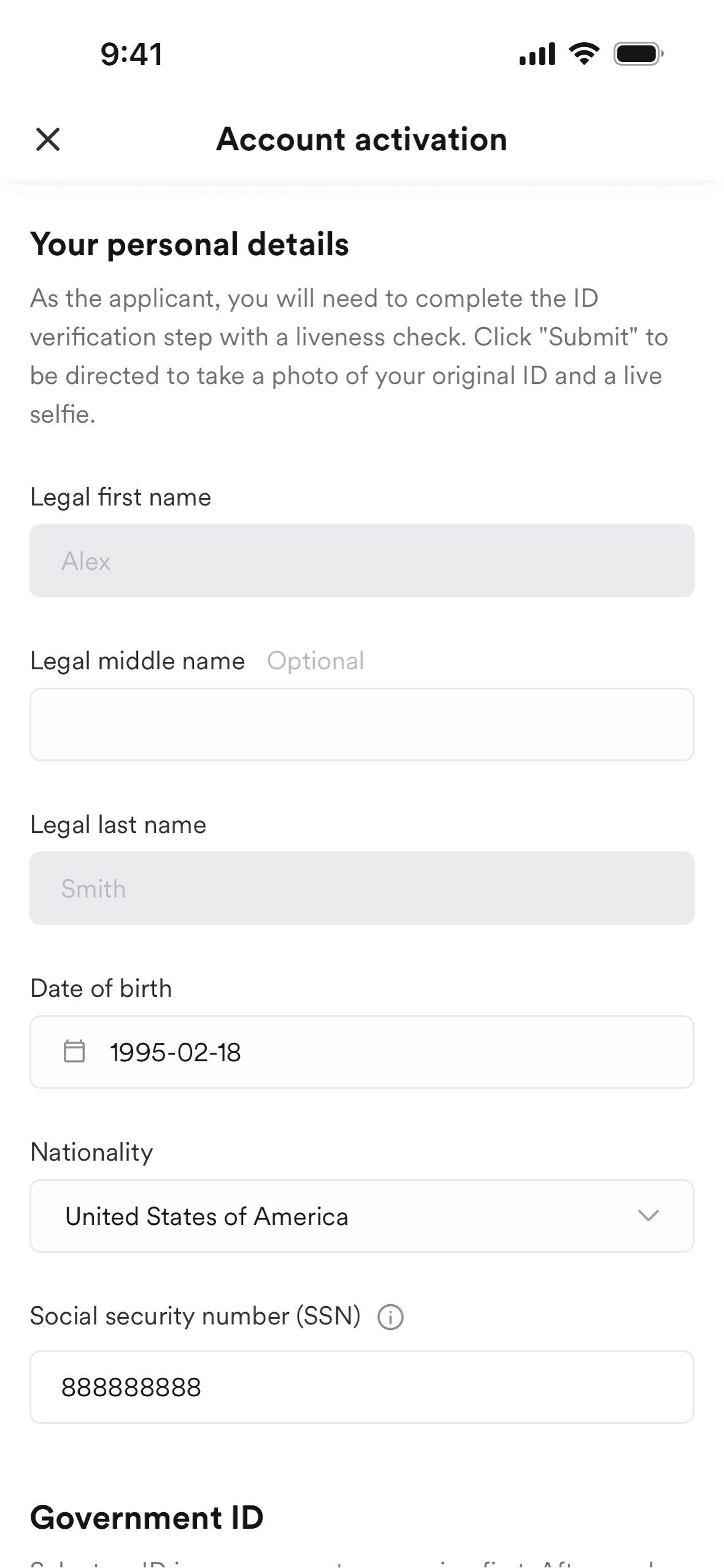 Airwallex iOS Finance interface screenshot 5
