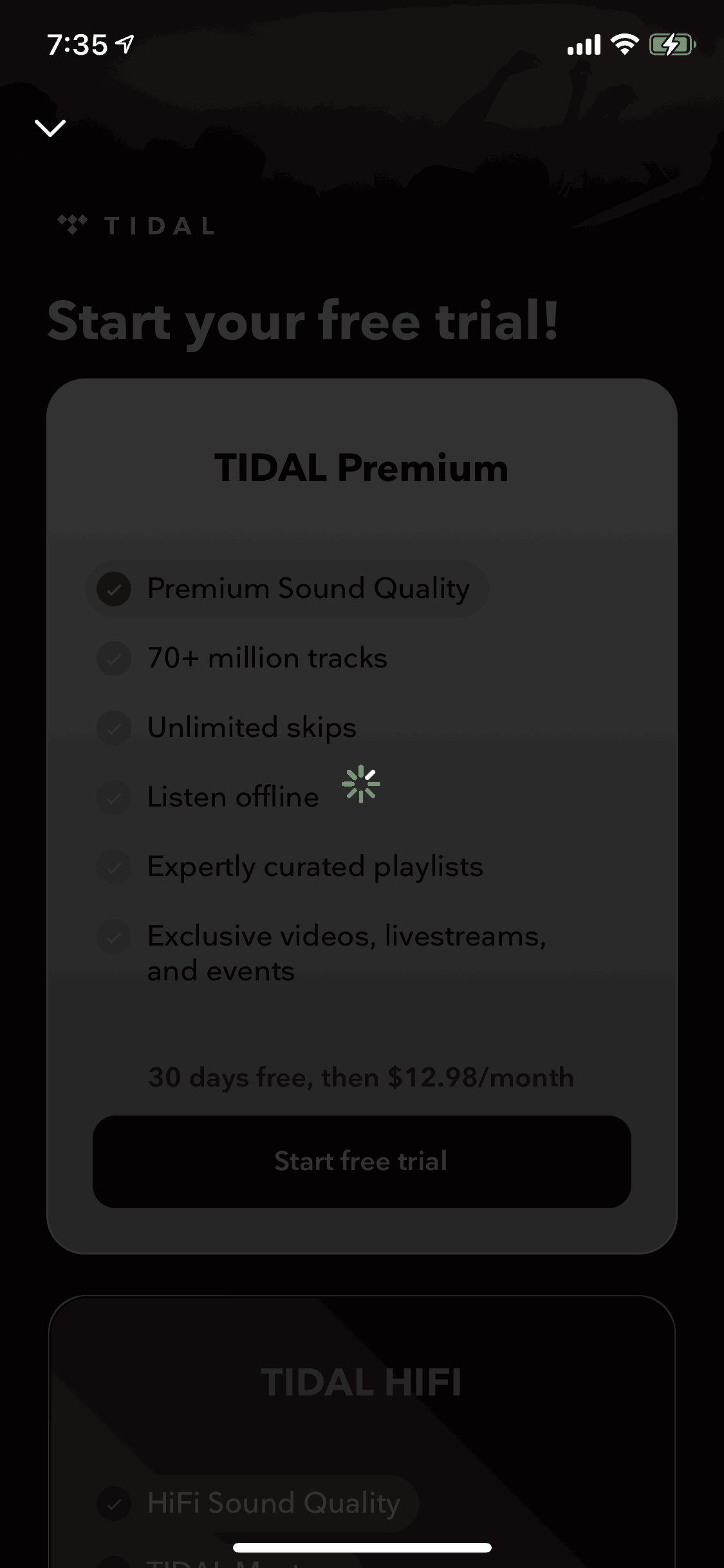 TIDAL iOS Music & Audio interface screenshot 18
