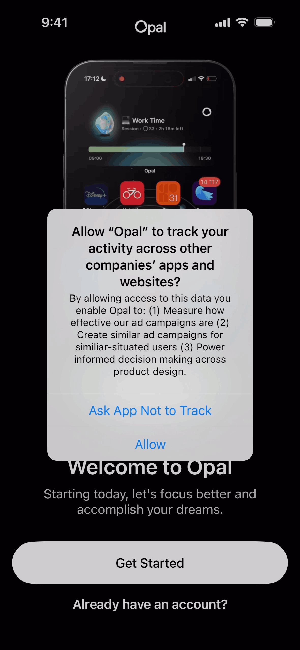Opal iOS Productivity interface screenshot 7