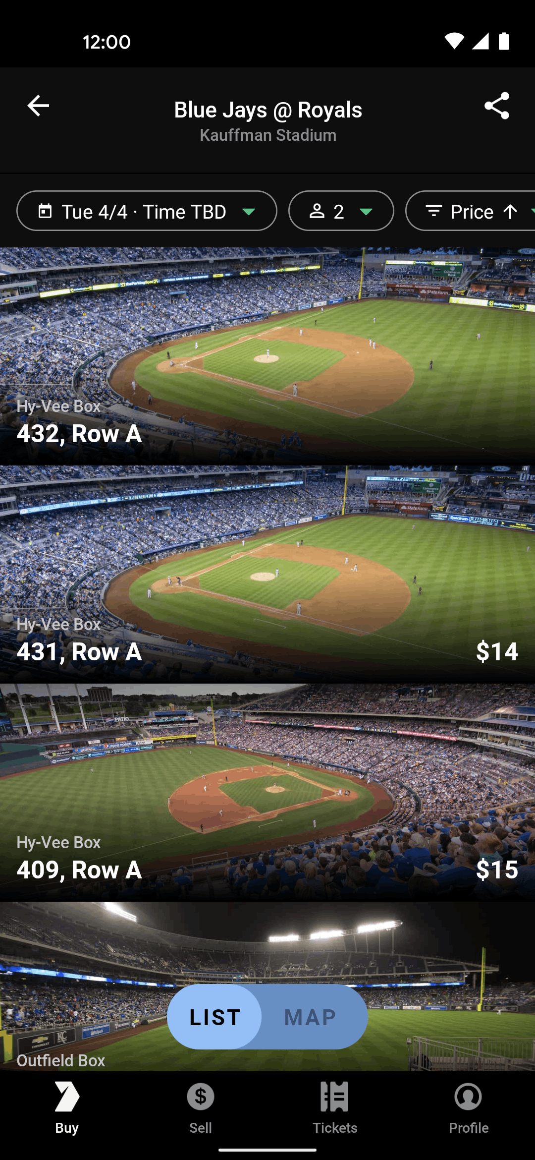 Gametime Android Entertainment interface screenshot 18
