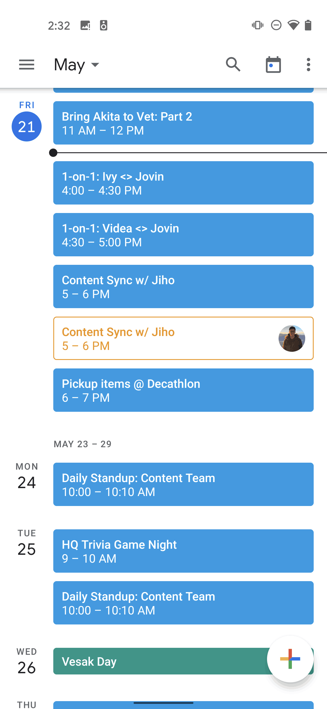 Google Calendar Android Productivity interface screenshot 4