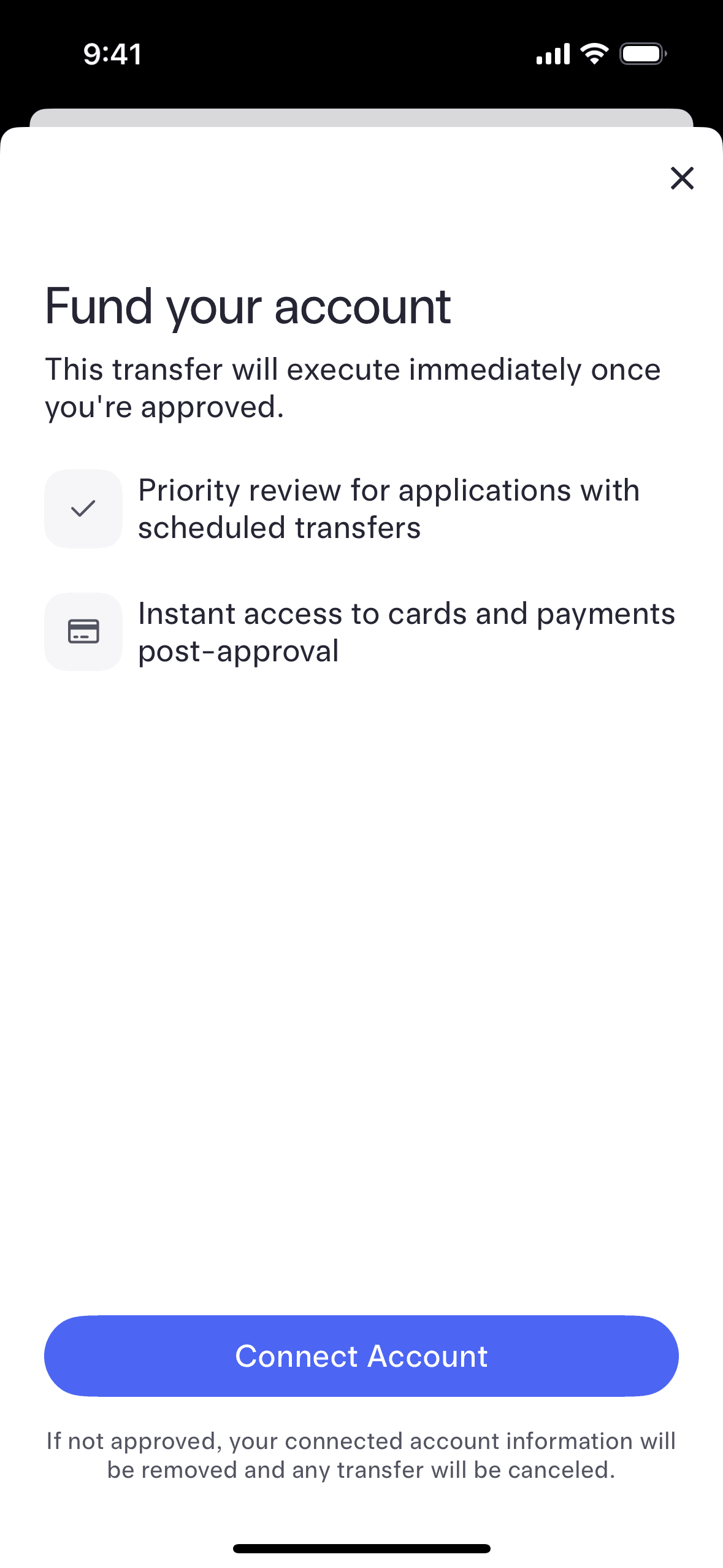 Mercury iOS Finance interface screenshot 7