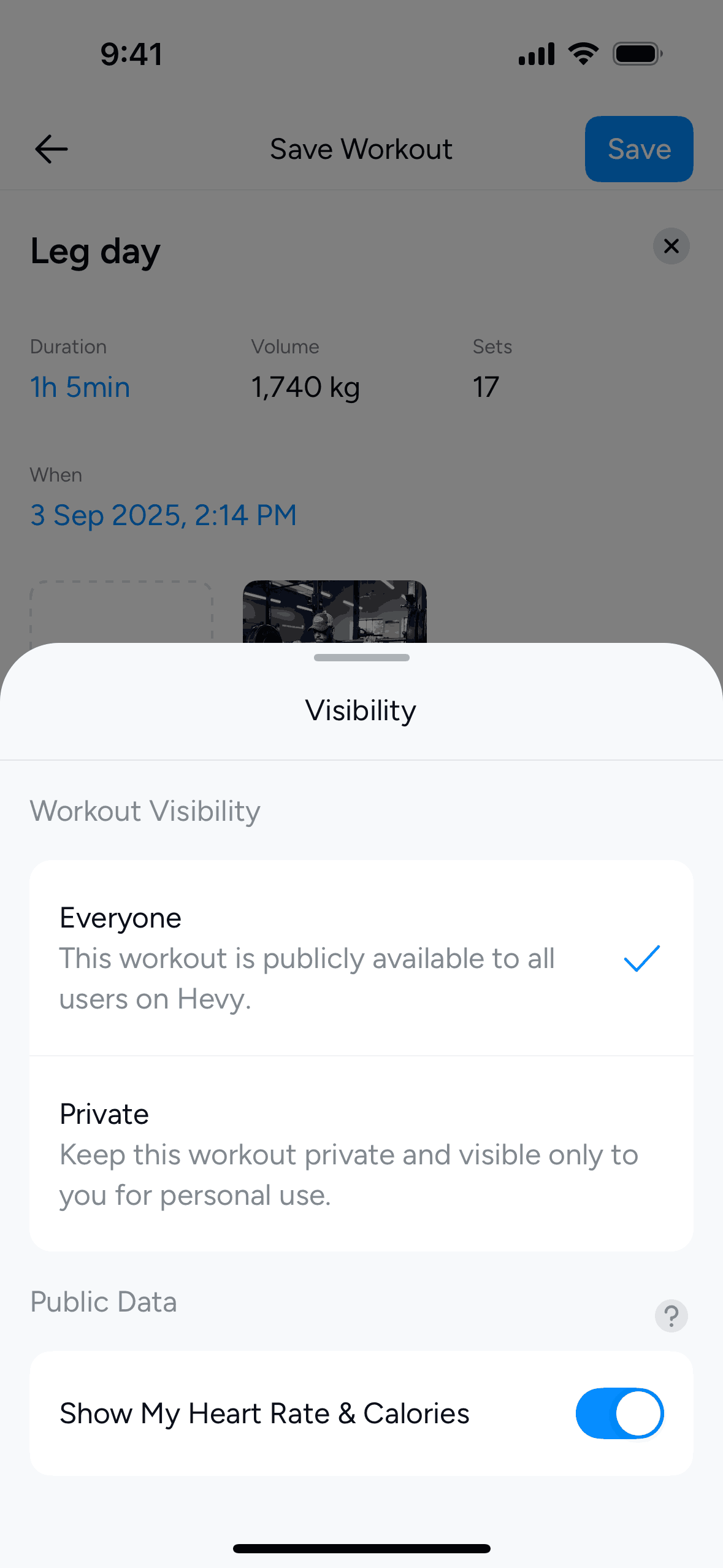 Hevy iOS Health & Fitness interface screenshot 11