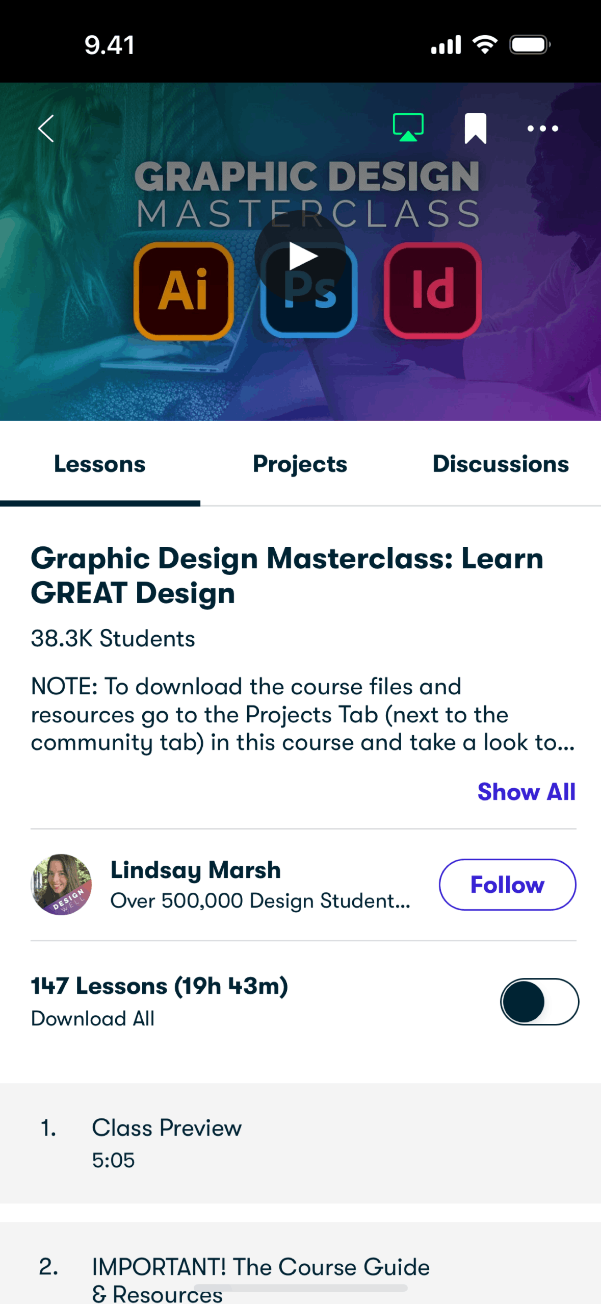 Skillshare iOS Education interface screenshot 16