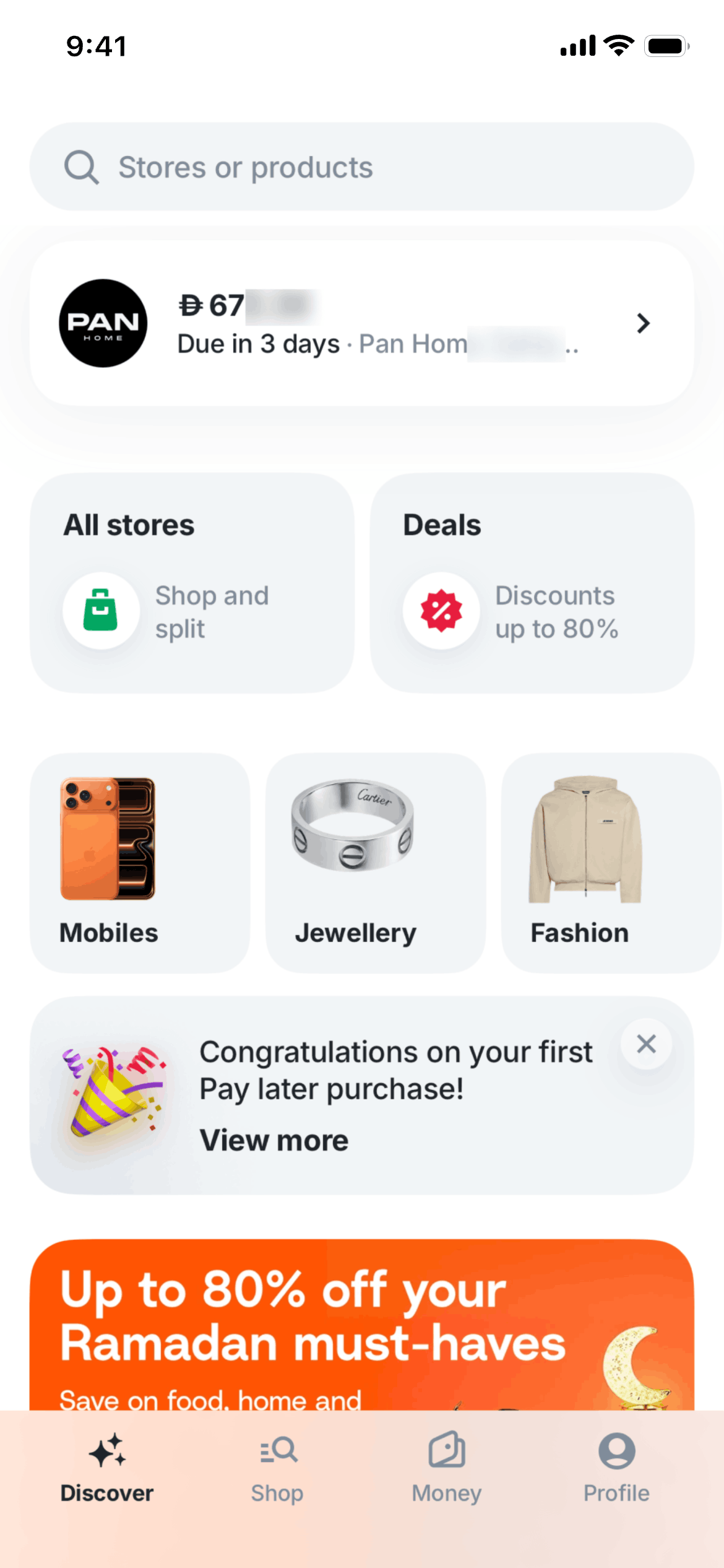 Tabby iOS Finance interface screenshot 4