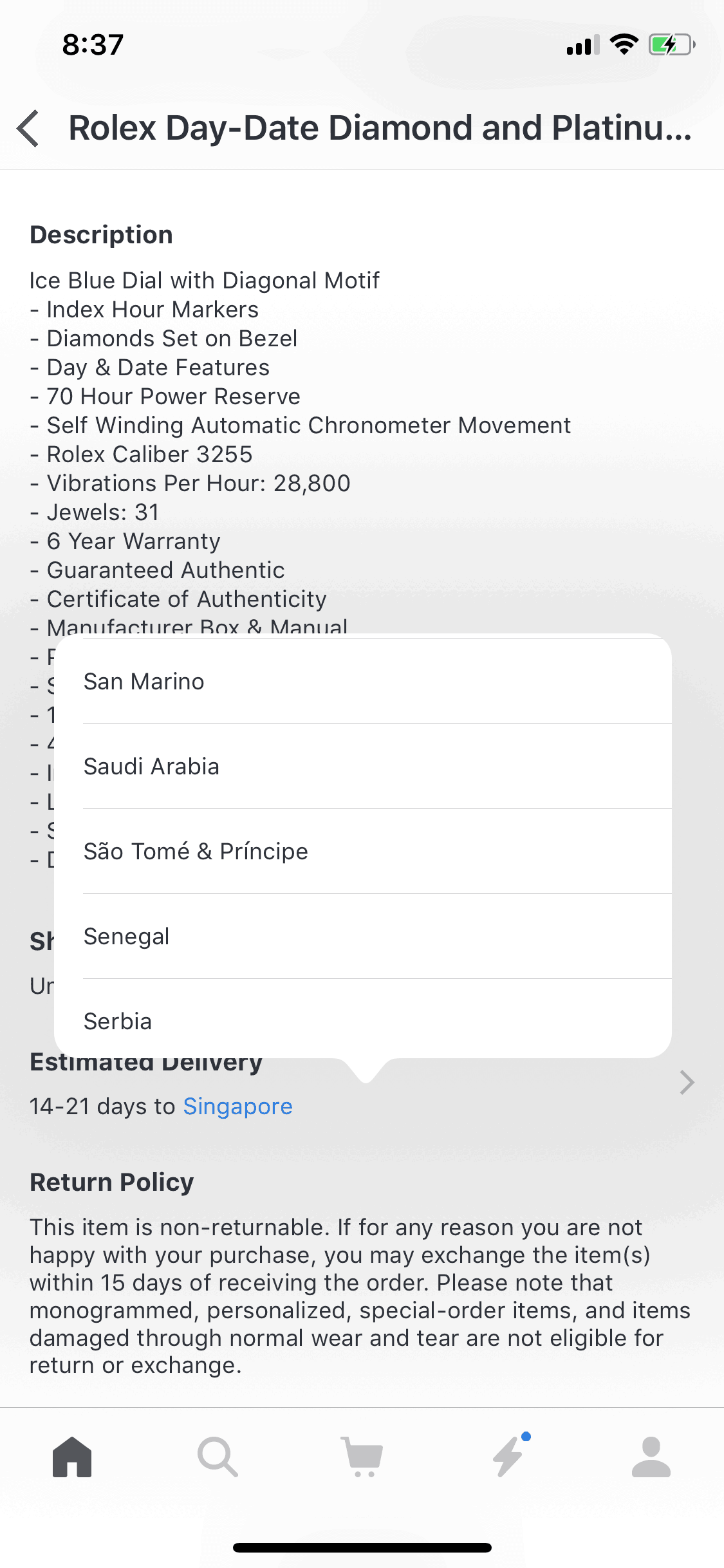 Fancy iOS Shopping interface screenshot 24