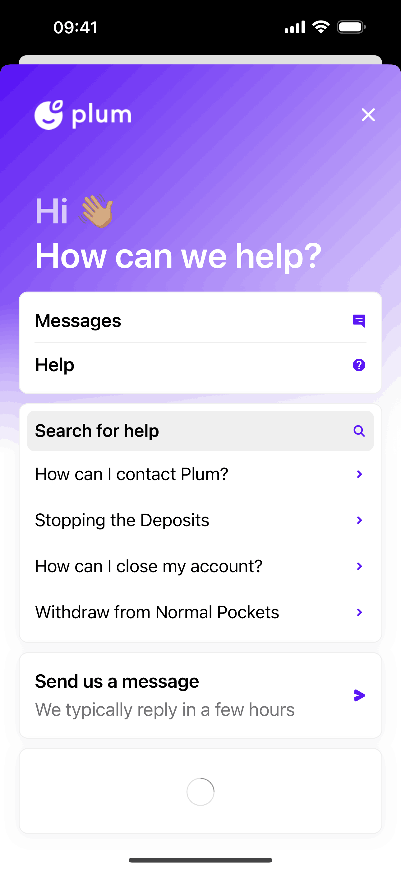 Plum iOS Finance interface screenshot 24