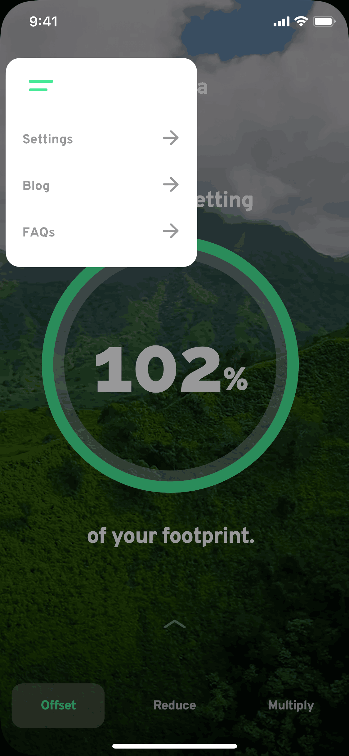 Klima iOS Lifestyle interface screenshot 2