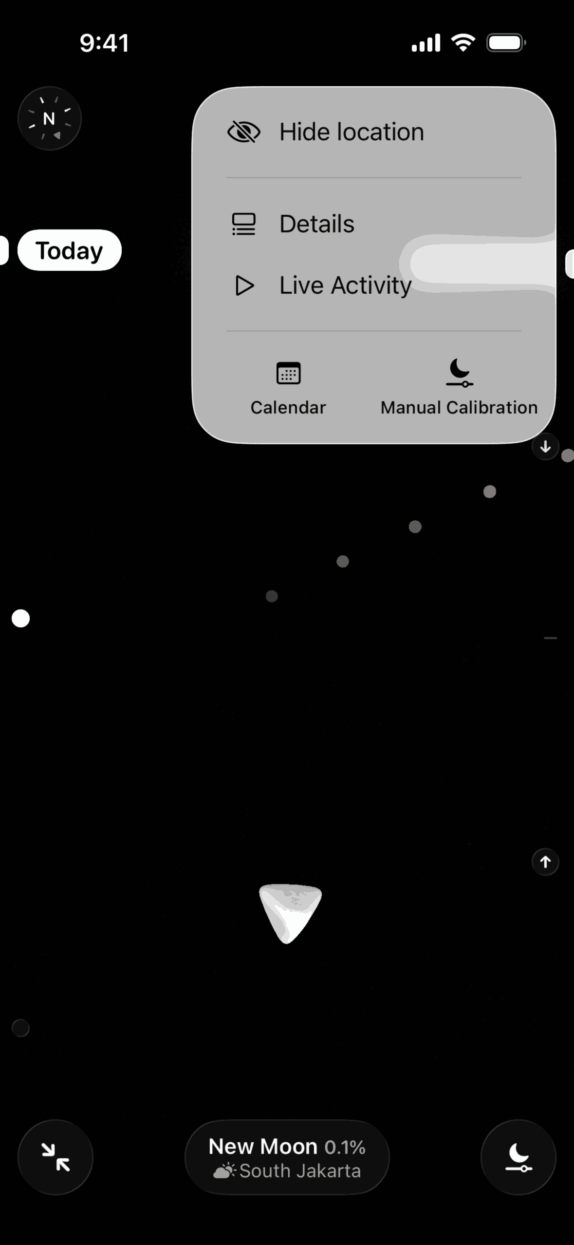 Moonlitt iOS night interface screenshot 10