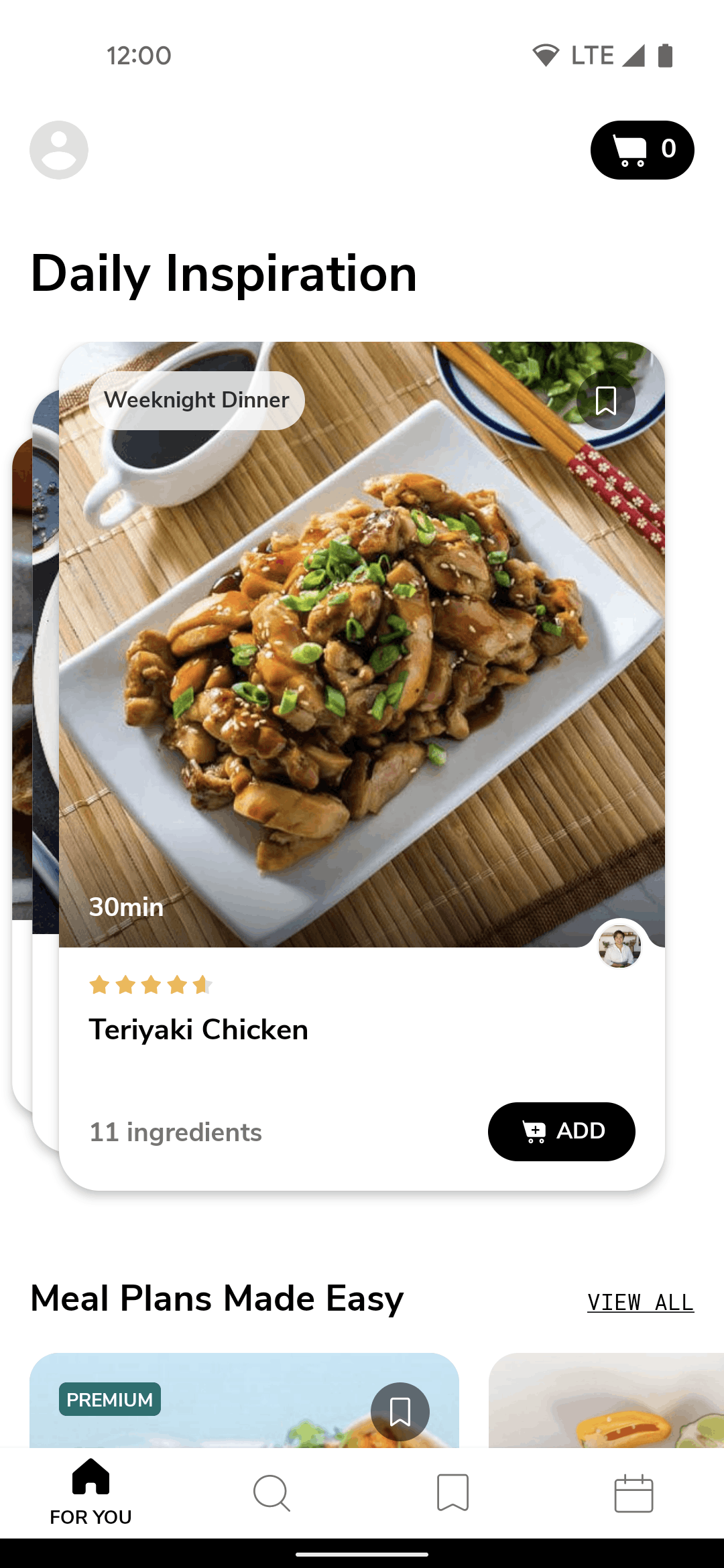 SideChef Android Food & Drink interface screenshot 2