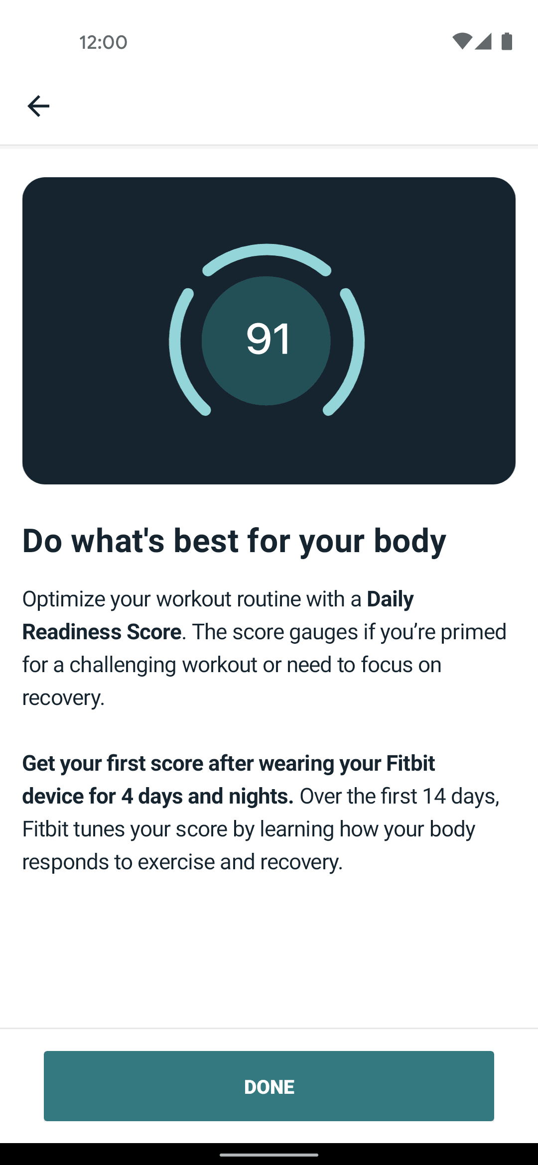 Fitbit Android Health & Fitness interface screenshot 10