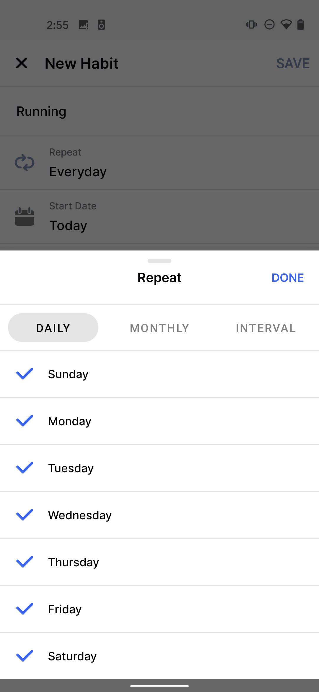 Habitify Android Productivity interface screenshot 14