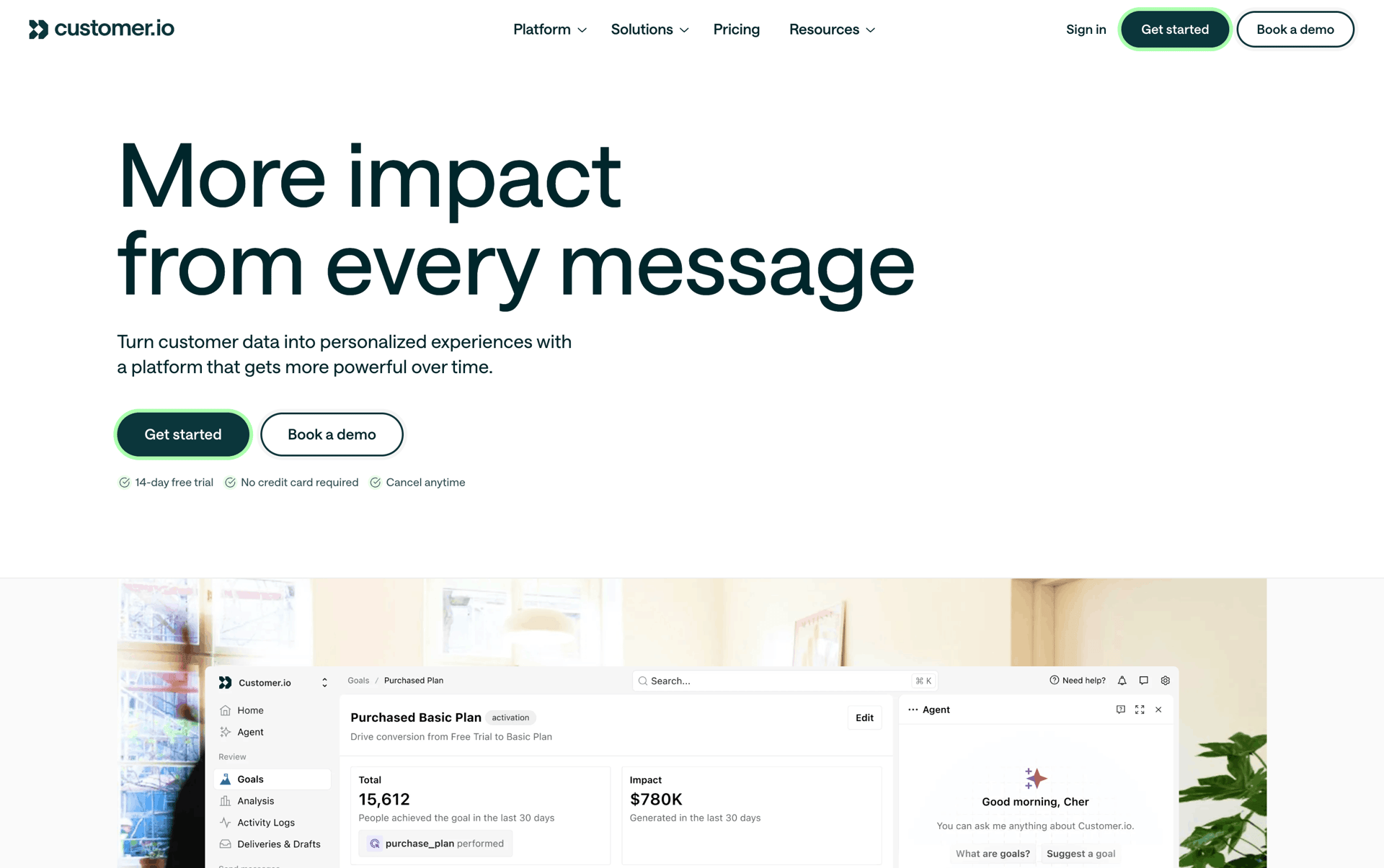 Customer.io Web Business interface screenshot 1