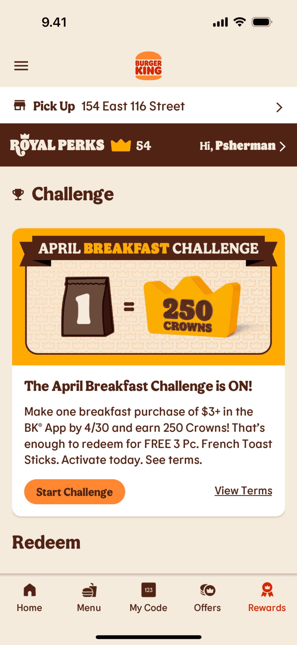 Burger King iOS Food & Drink interface screenshot 16