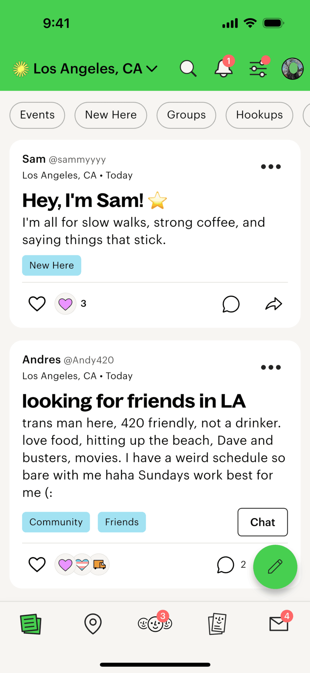 Lex iOS Social Networking interface screenshot 1