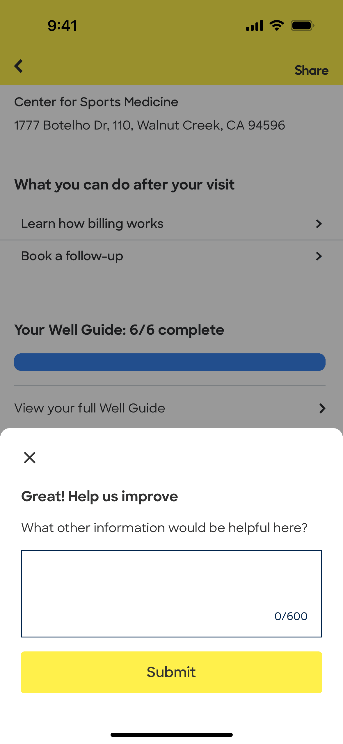 Zocdoc iOS Medical interface screenshot 5