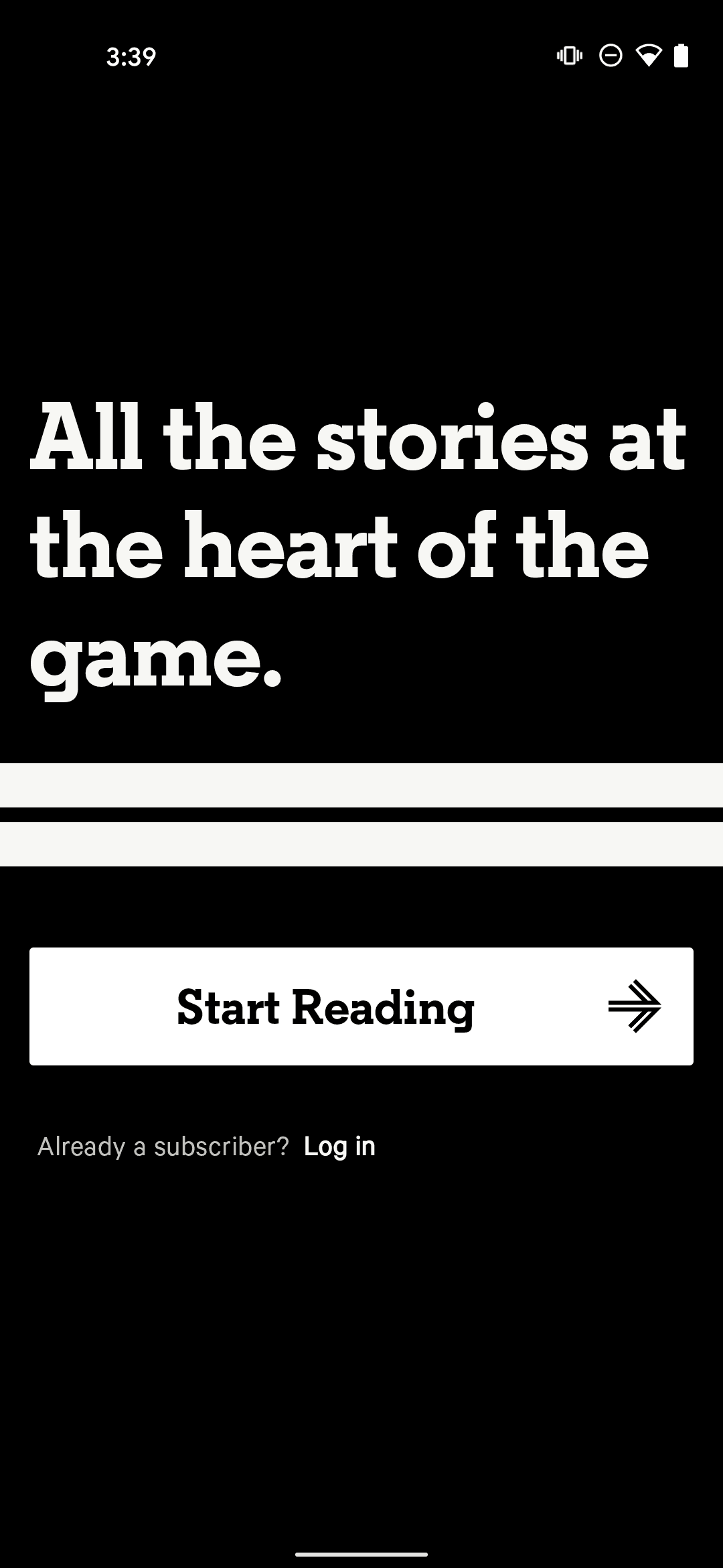 The Athletic Android Sports interface screenshot 2