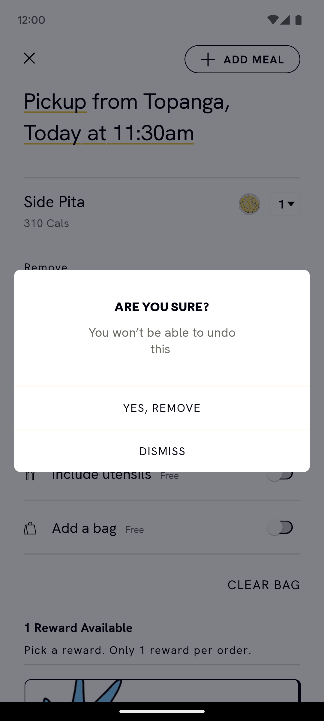CAVA Android Food & Drink interface screenshot 15