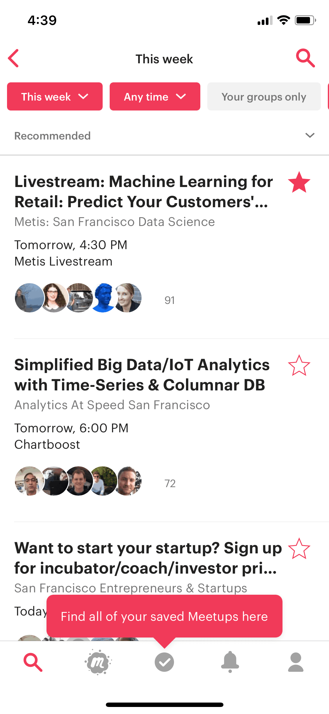 Meetup iOS Social Networking interface screenshot 15