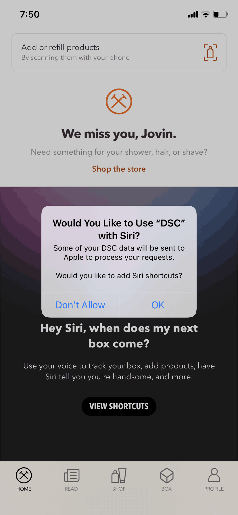Dollar Shave Club iOS Shopping interface screenshot 8