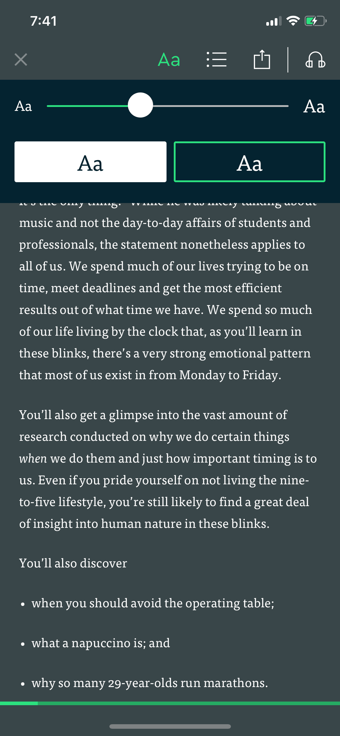 Blinkist iOS Education interface screenshot 22