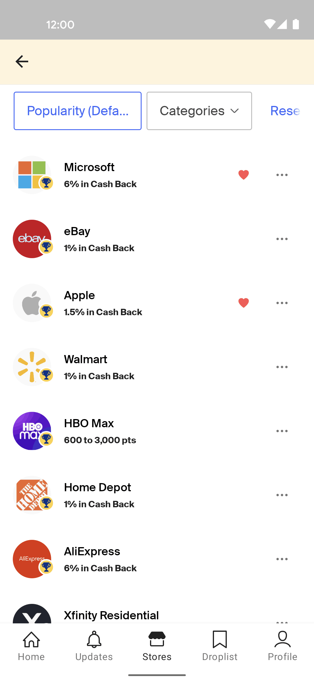 PayPal Honey Android Shopping interface screenshot 1
