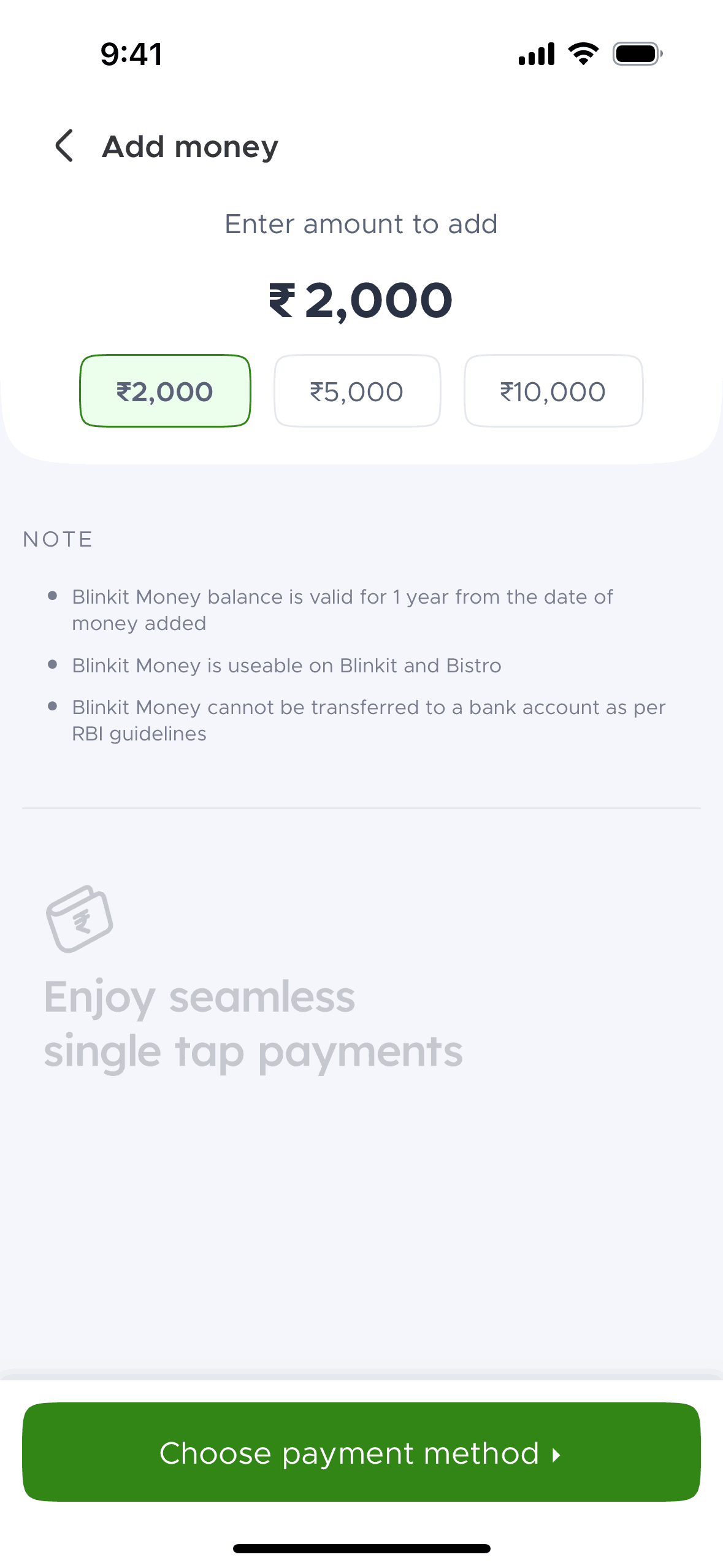 Blinkit iOS Food & Drink interface screenshot 24
