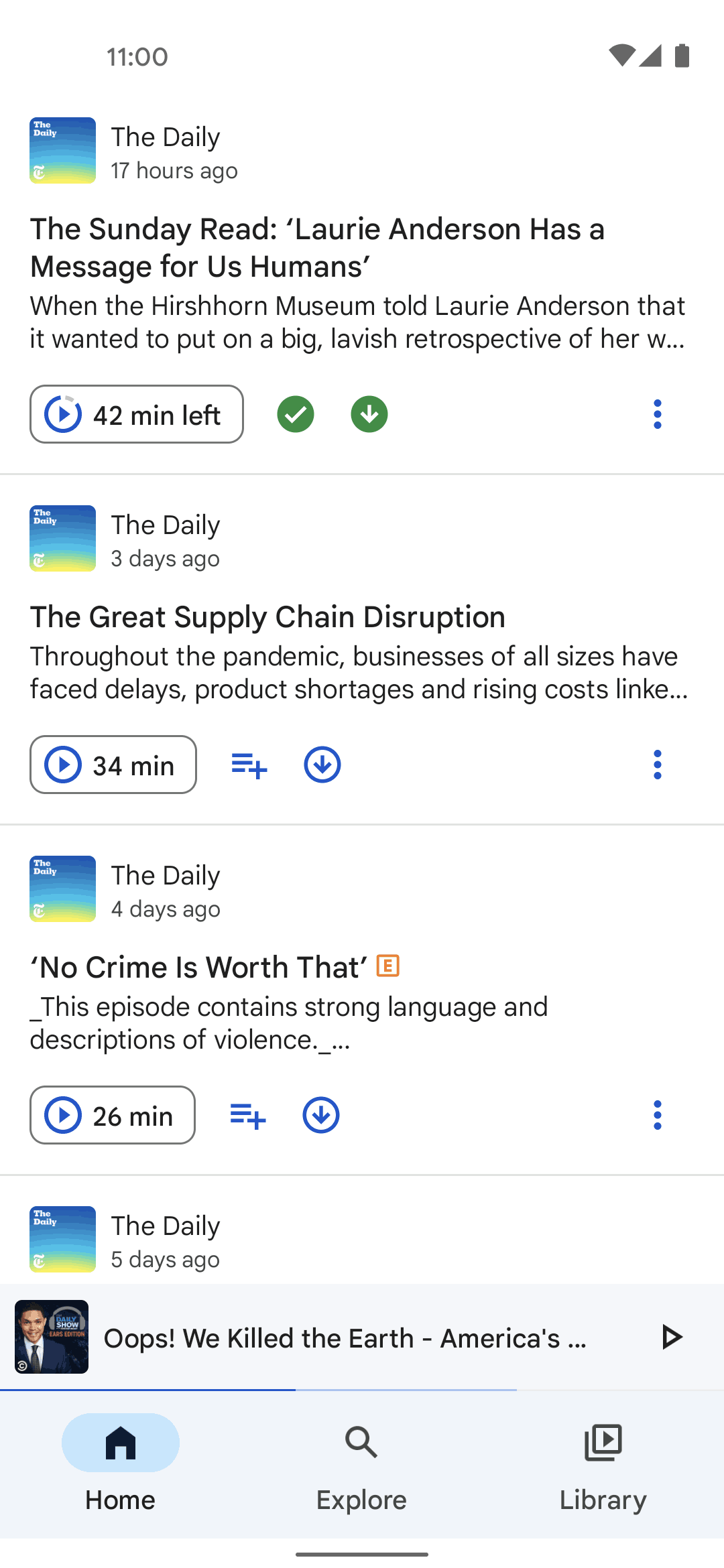 Google Podcasts Android Music & Audio interface screenshot 14
