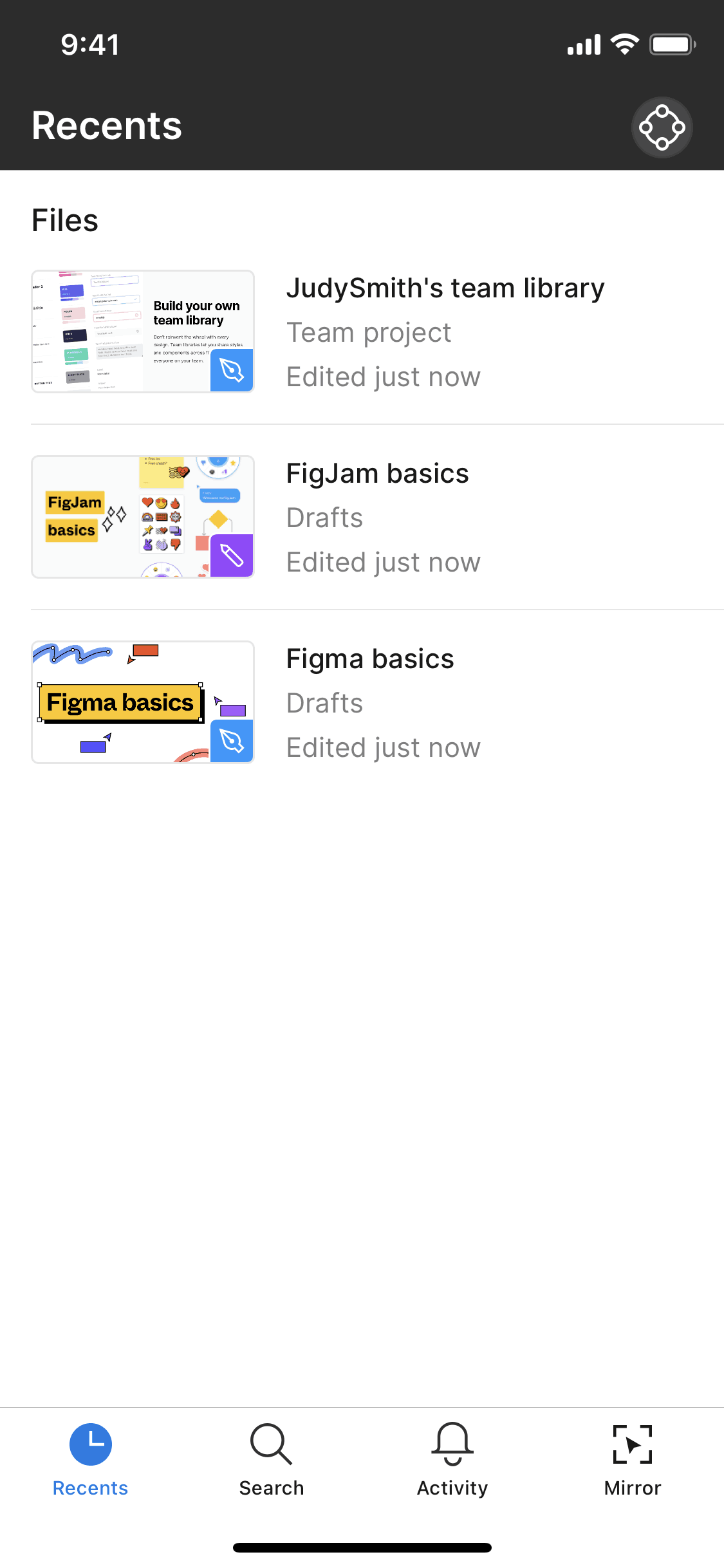 Figma iOS Collaboration interface screenshot 2