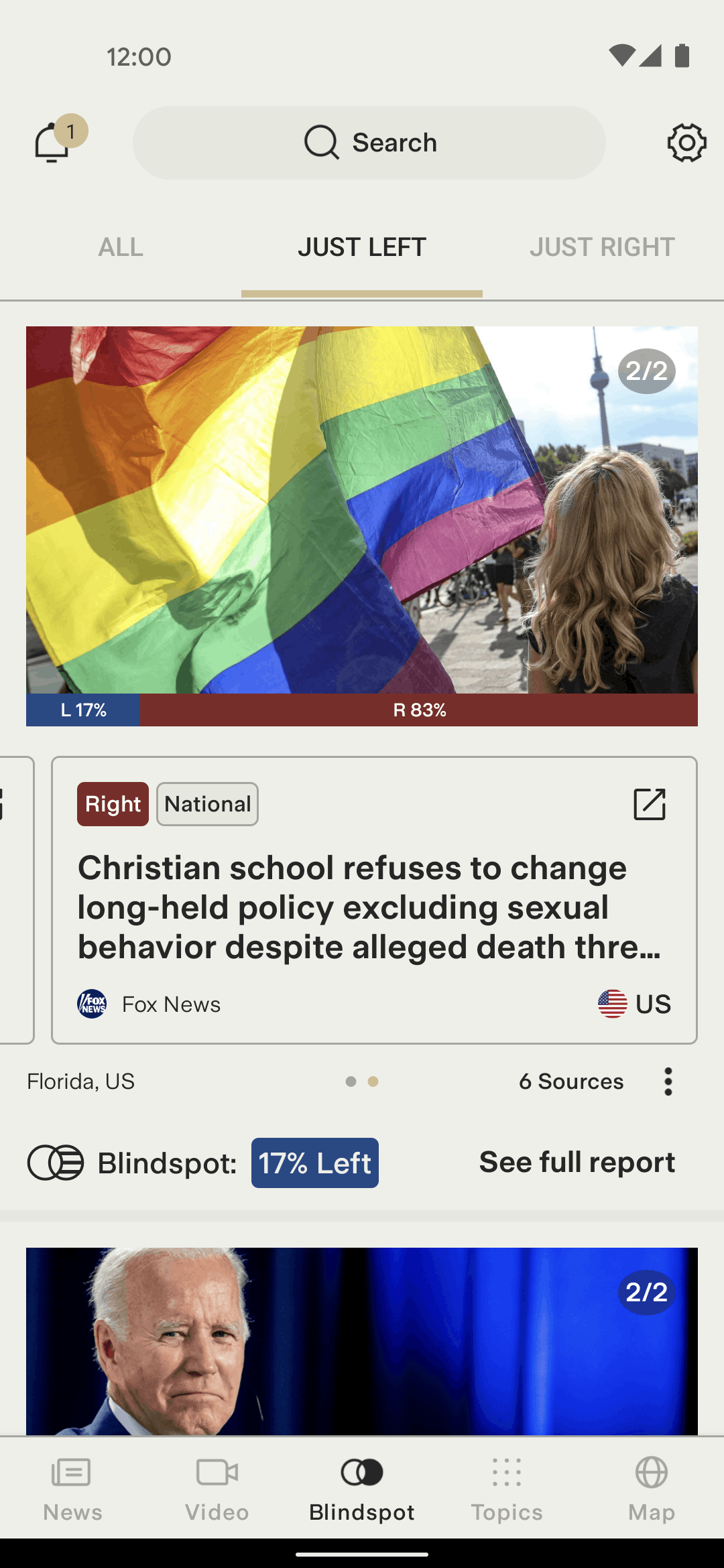 Ground News Android News interface screenshot 7