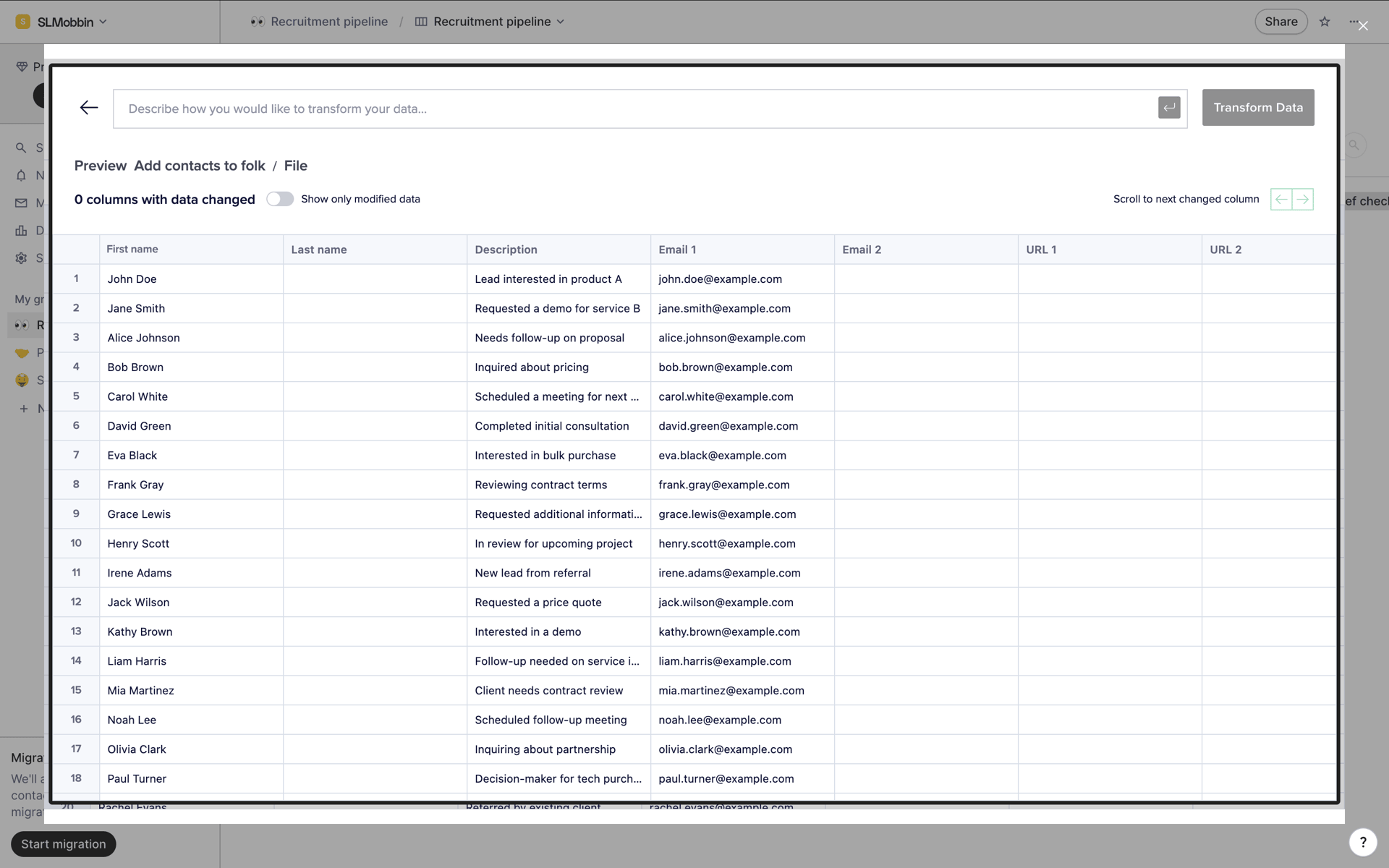 folk Web UI design screenshot
