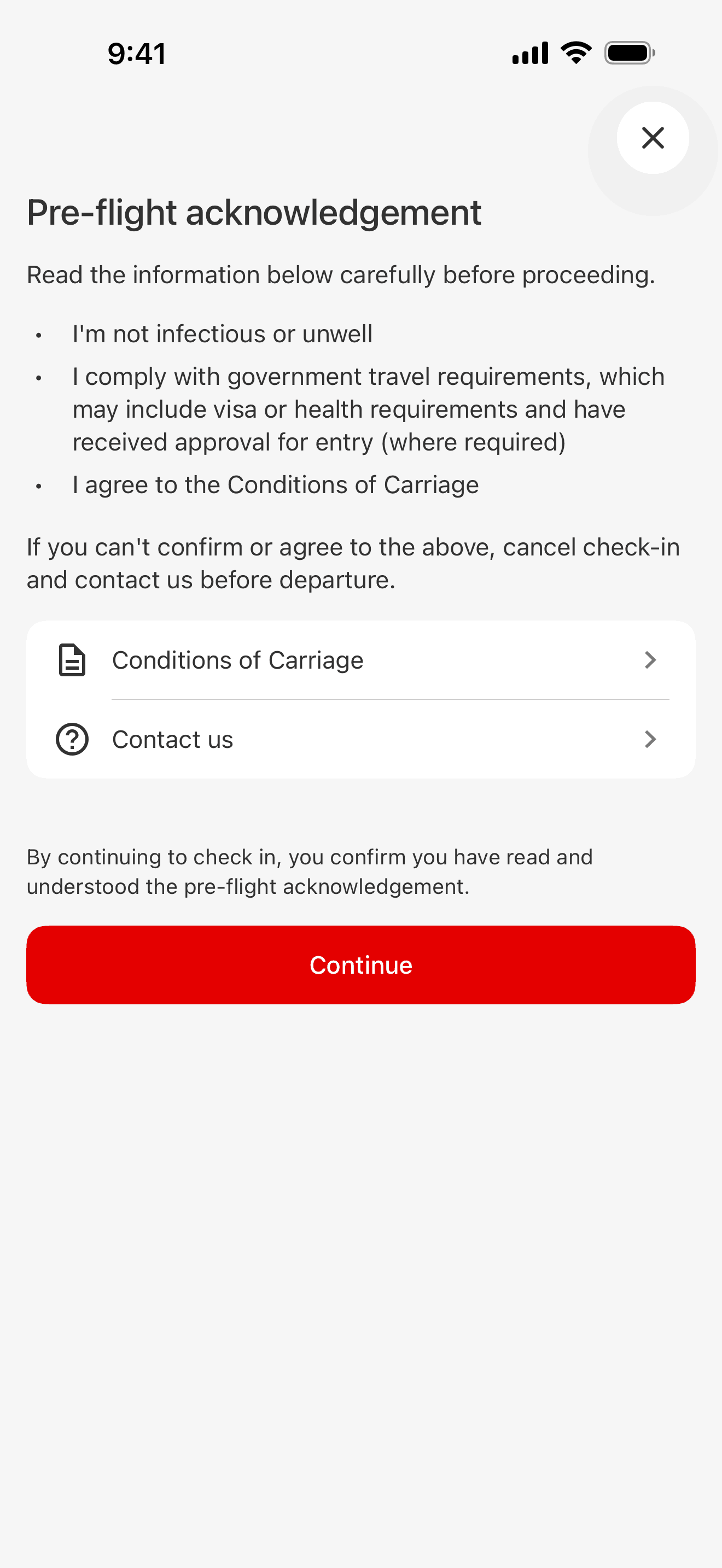 Qantas Airways iOS Travel & Transportation interface screenshot 4