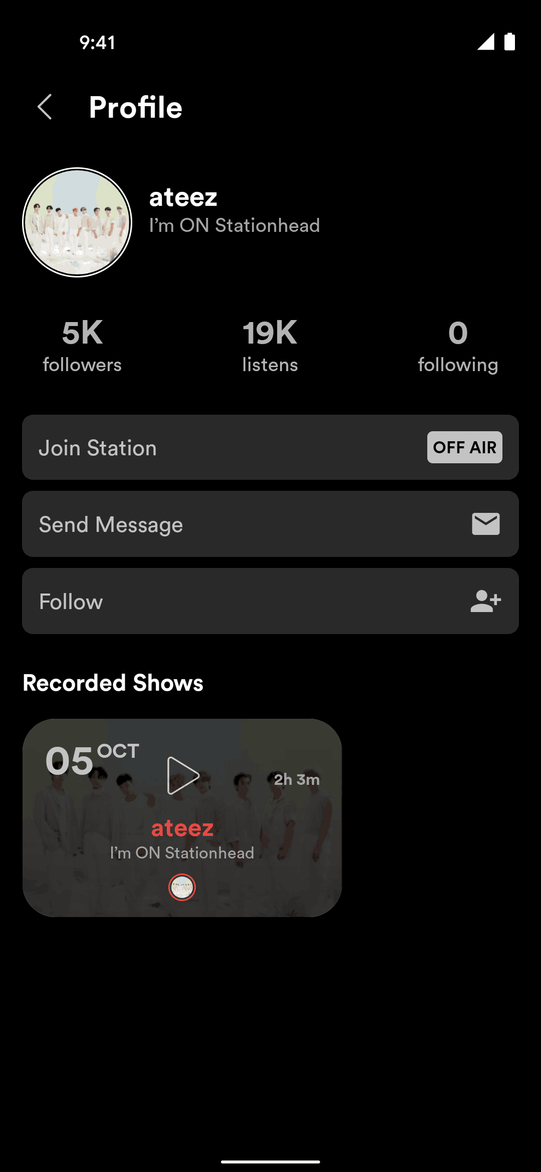 Stationhead Android Music & Audio interface screenshot 15