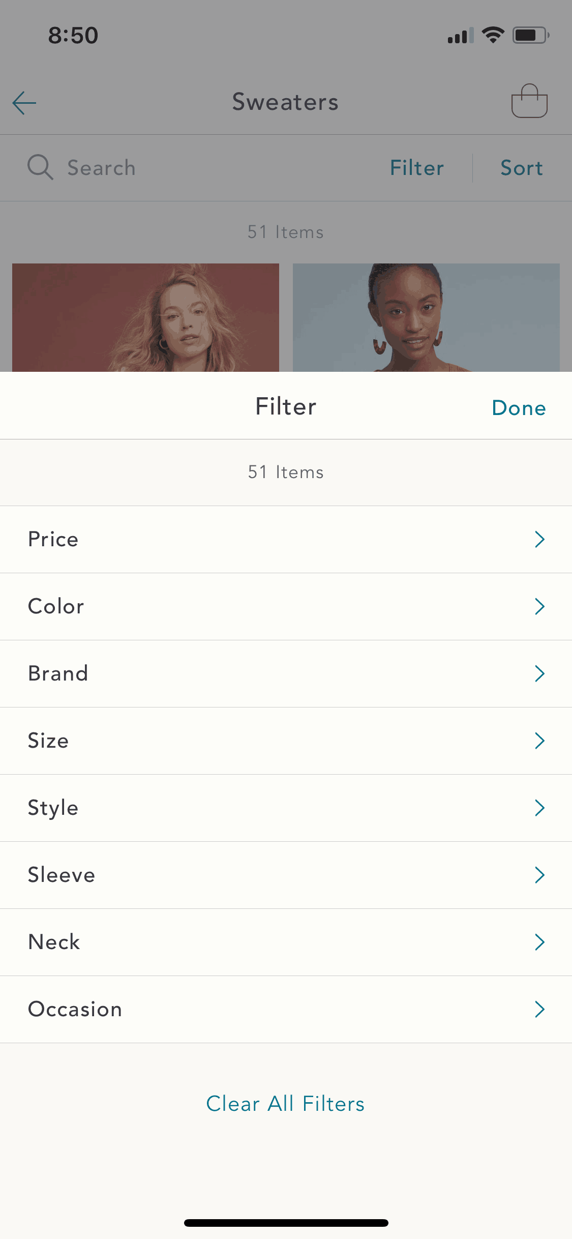 Anthropologie iOS Shopping interface screenshot 17