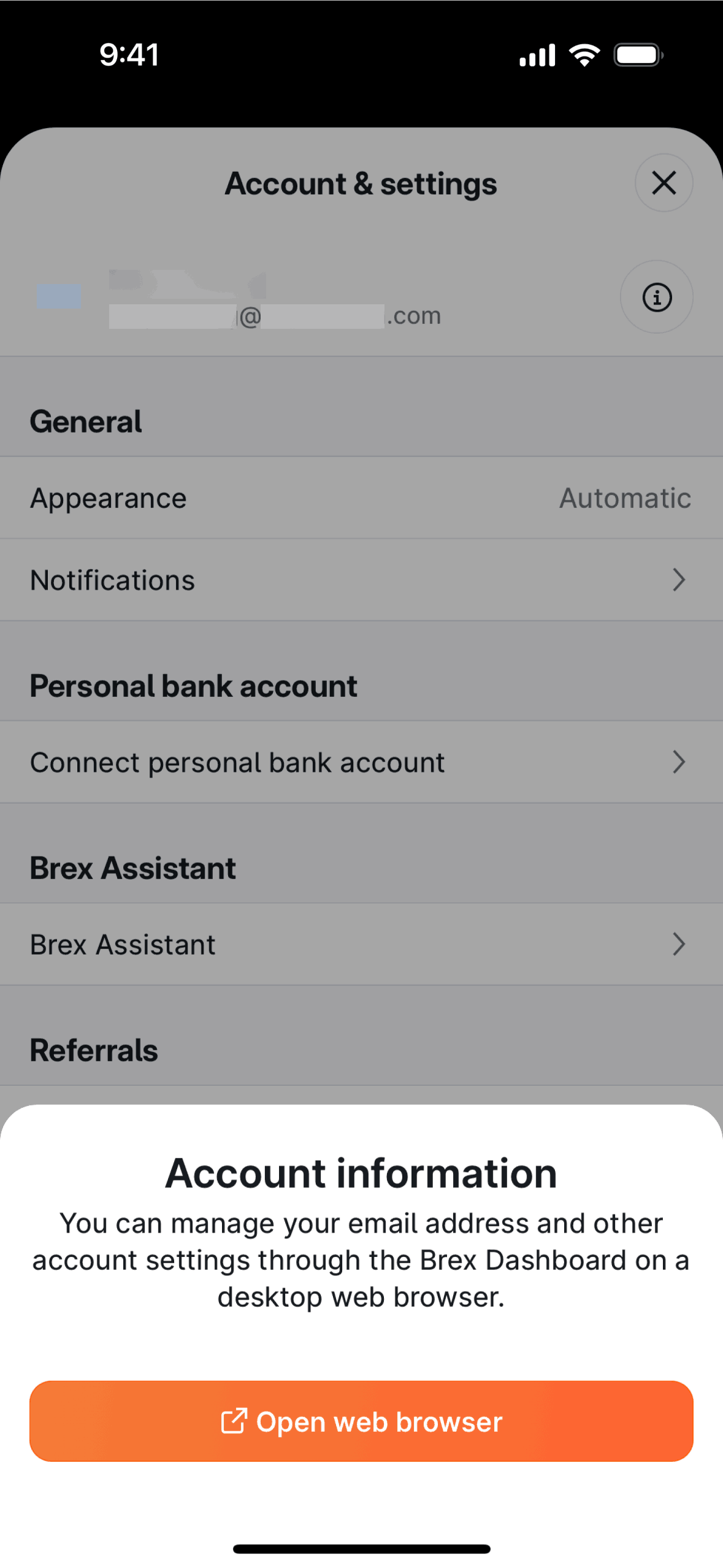 Brex iOS Business interface screenshot 9