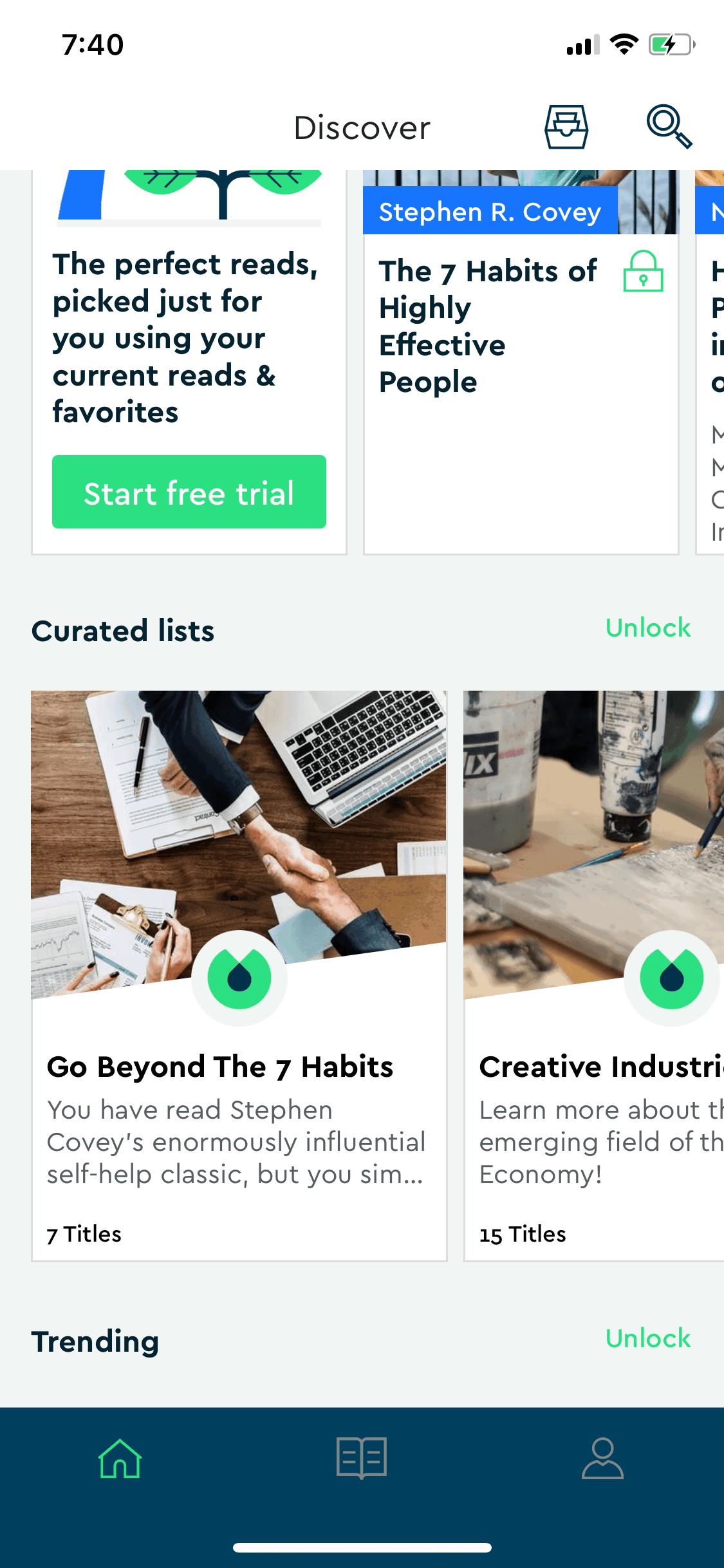 Blinkist iOS Education interface screenshot 14