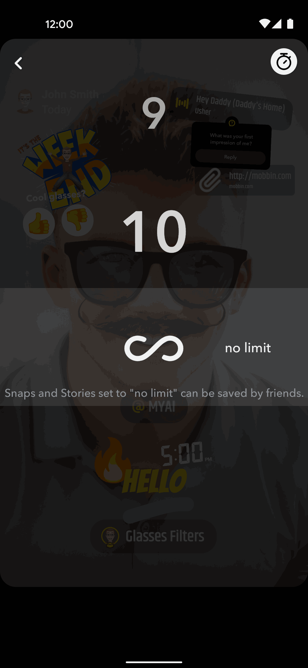 Snapchat Android Social Networking interface screenshot 23