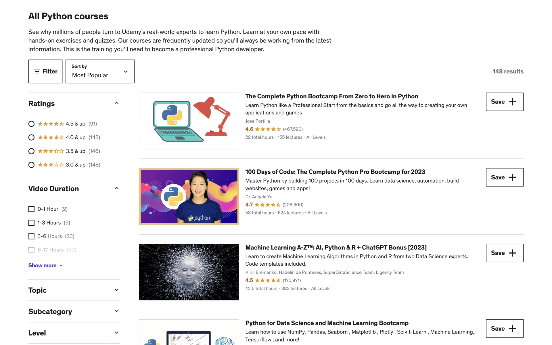 Udemy Web Education interface screenshot 2