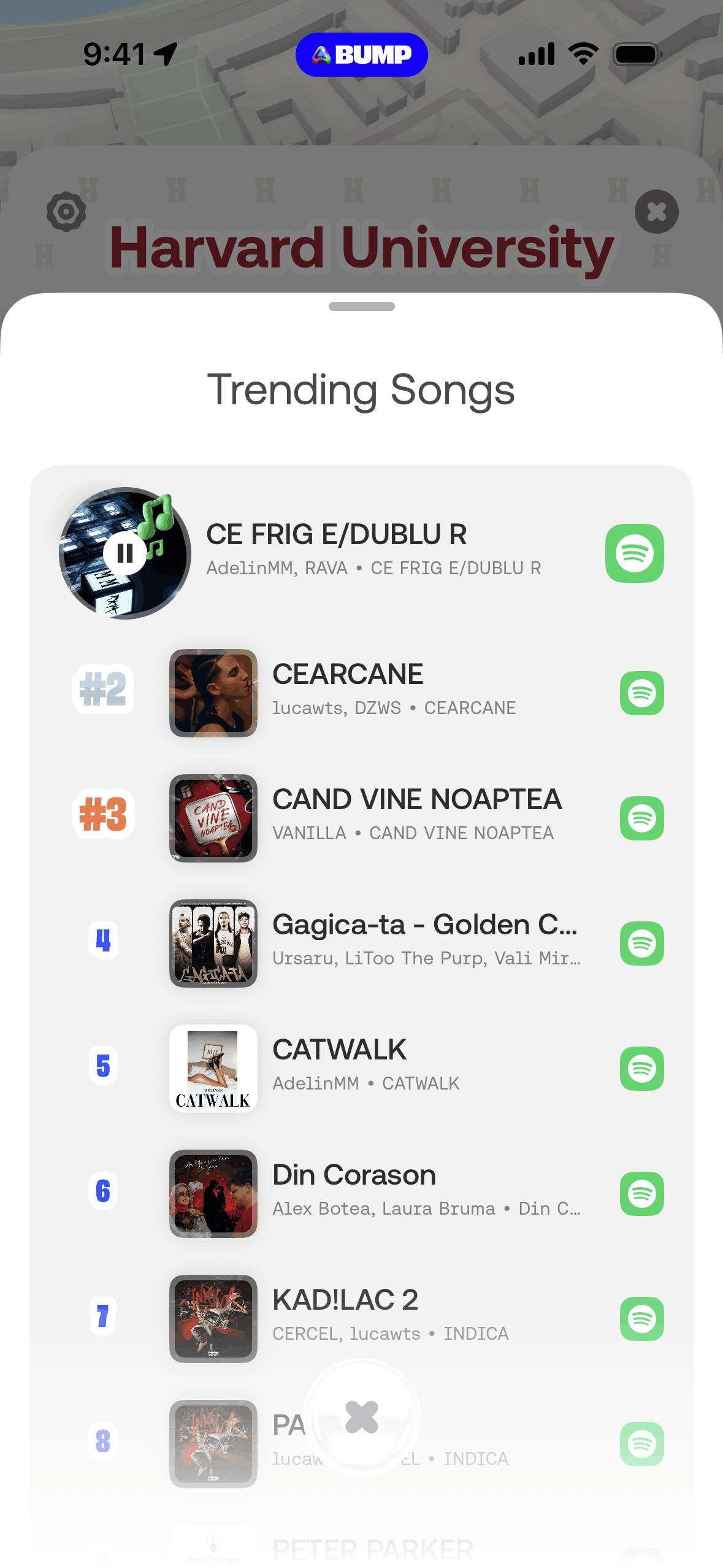 Bump iOS Social Networking interface screenshot 12