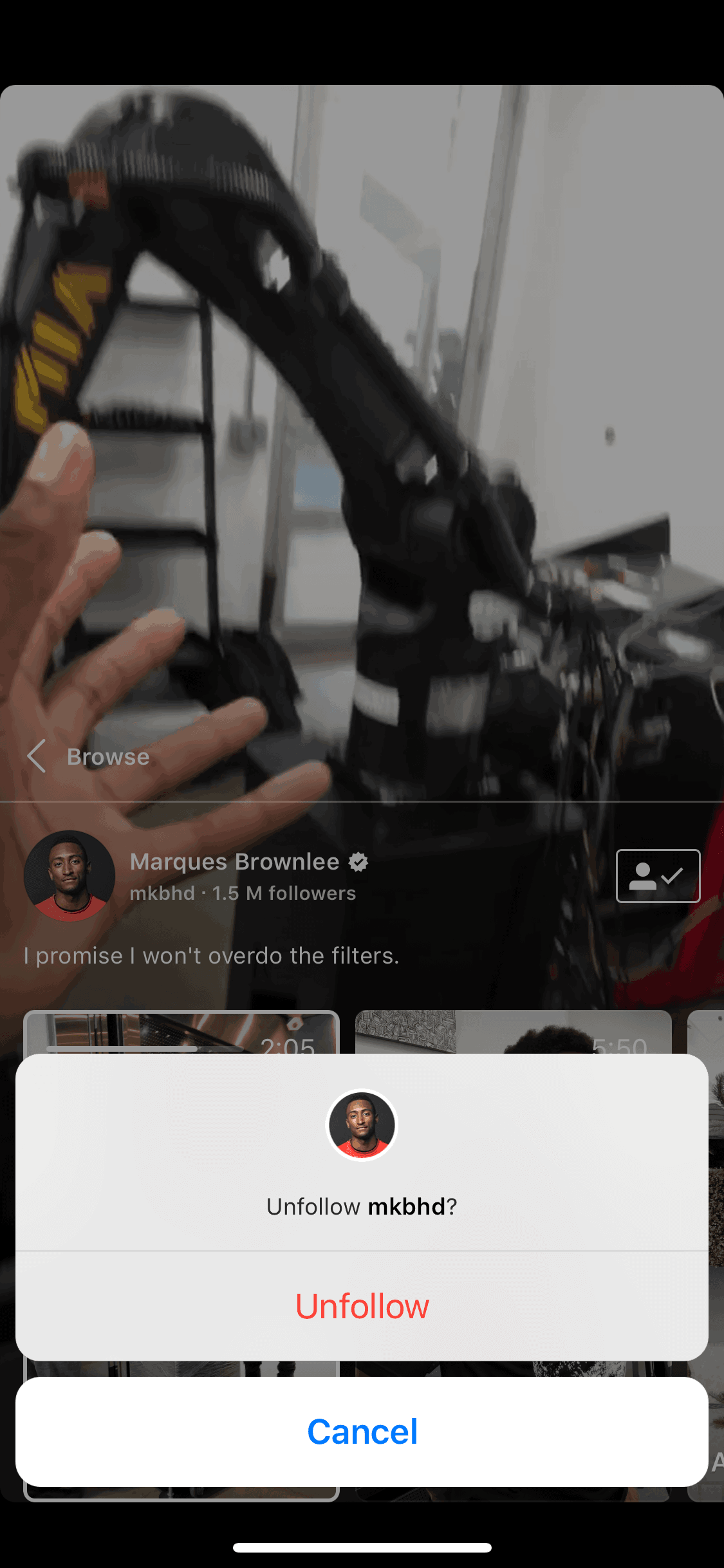 IGTV iOS Photo & Video interface screenshot 13