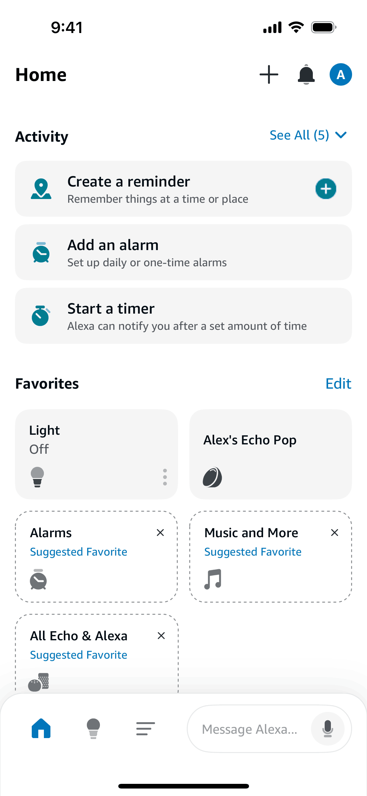 Amazon Alexa iOS Lifestyle interface screenshot 2