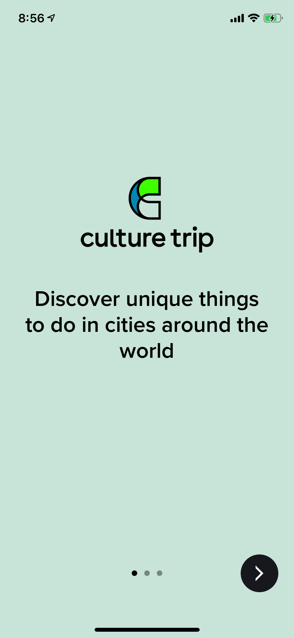Culture Trip iOS Travel & Transportation interface screenshot 2